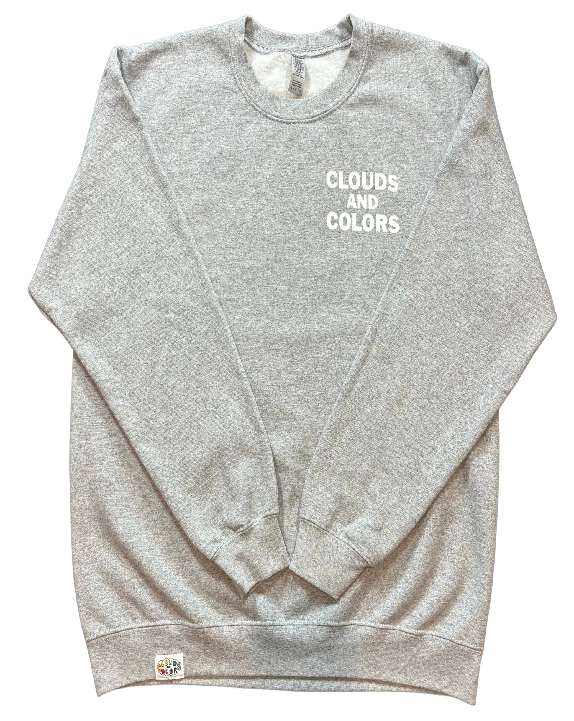 Clouds and Colors Crewneck - Gray - Clouds and Colors Clothing